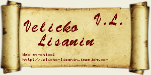 Veličko Lišanin vizit kartica